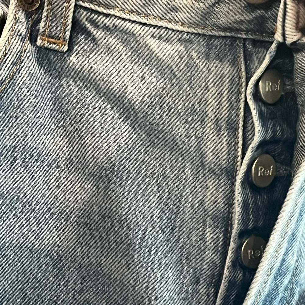 Reformation Womens Hanna‎ Mid Rise Relaxed Largo Destroyed Wash Jeans Size 26